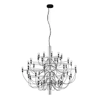 Люстра подвесная Gino 10196/1000 Chrome LOFT IT без плафона на 50 ламп, основание чёрное в стиле современный Люстра подвесная Gino 10196/1000 Chrome LOFT IT без плафона на 50 ламп, основание чёрное в стиле современный